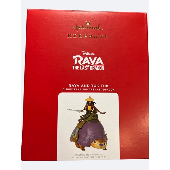 Hallmark QXD6545 Disney Raya and the Last Dragon Raya and Tuk Tuk 2021 Ornament - Picture 10 of 12